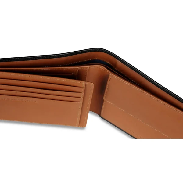 Мъжки портфейл Bugatti - Roccia Flap, хоризонтален, RFID защита, черен