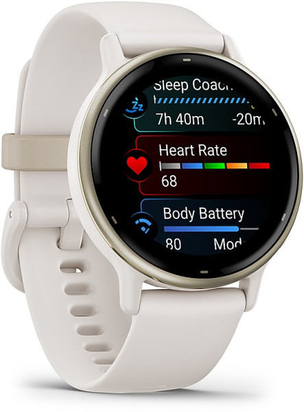 GARMIN vívoactive® 5 - vívoactive® 5 - Cream Gold безел с Ivory корпус и силиконова каишка
