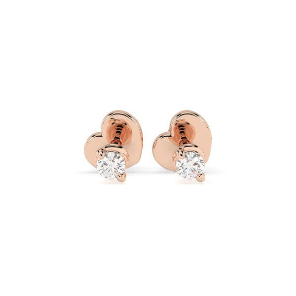 Cara обеци с диаманти 0.08 ct – ЗЛАТНО БИЖУ 14К K102-10032R(2.2)/14K