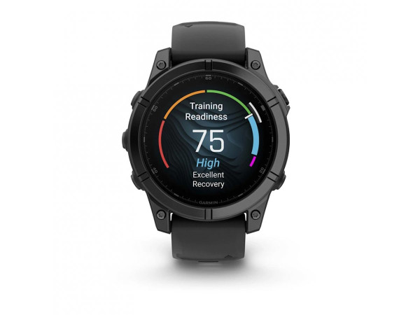 GARMIN FENIX E 47 ММ AMOLED SLATE GRAY STEEL С BLACK СИЛИКОНОВА КАИШКА