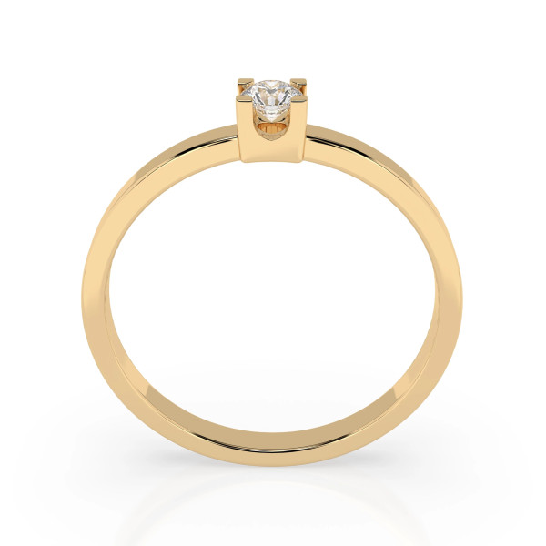 Cara пръстен с диамант 0.10 ct – ЗЛАТНО БИЖУ 14К K101-10036Y(3.0)/14K