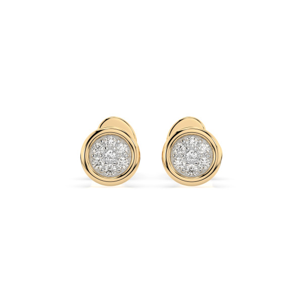 Cara обеци с диаманти 0.08 ct – ЗЛАТНО БИЖУ 14К K102-10068Y/14K