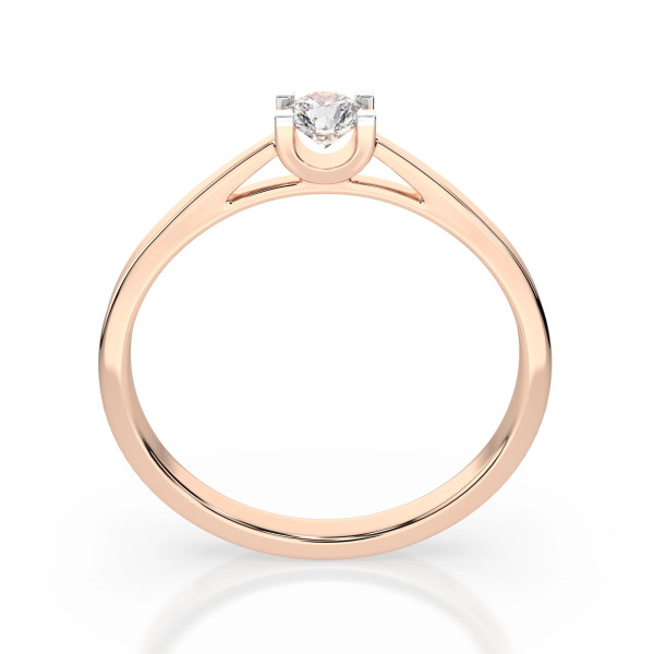 Cara пръстен с диамант 0.15 ct – ЗЛАТНО БИЖУ 14К K101-10020R(3.4)/14K