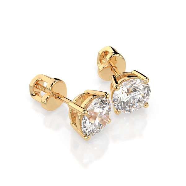 Cara обеци с диаманти 1.40 ct GIA сертификат – ЗЛАТНО БИЖУ 14К K102-10012/1Y(5.7)/14K