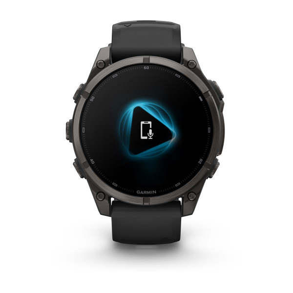 Garmin Fenix 9 Carbon Grey DLC Titanium с Black силиконова каишка 010-04762-11