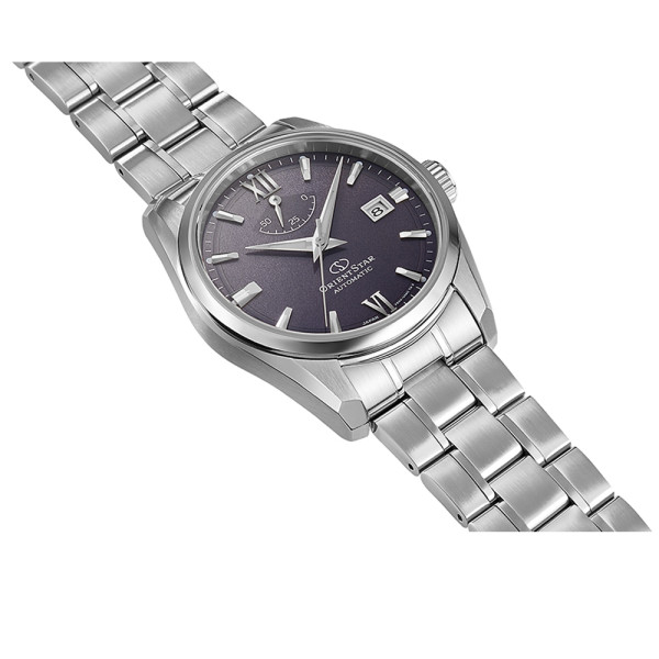 часовник orient star re au0112v автоматичен лилав циферблат power reserve classicwatches.bg