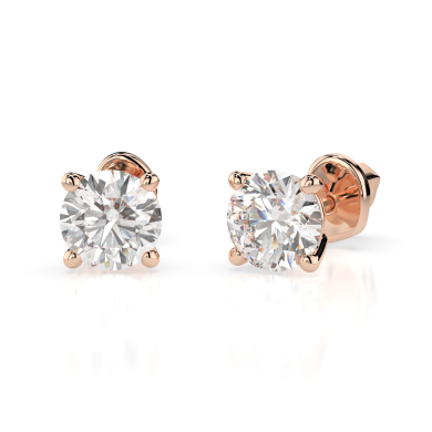 CARA Златни обеци с диаманти 0,90 ct GIA сертификат K102-10012R