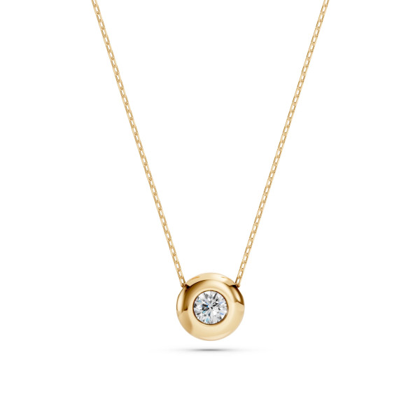 Cara колие с диамант 0.15 ct – ЗЛАТНО БИЖУ 14К K104-10007Y(3.4)/14K