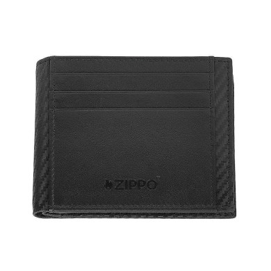 Мъжки портфейл Zippo -  Carbon, 7CC, RFID защита, черен