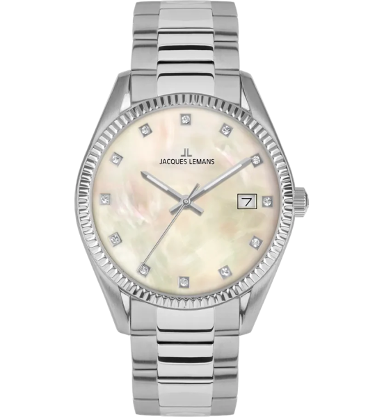 часовник jacques lemans 50 4h дамски седефен циферблат swarovski classicwatches.bg
