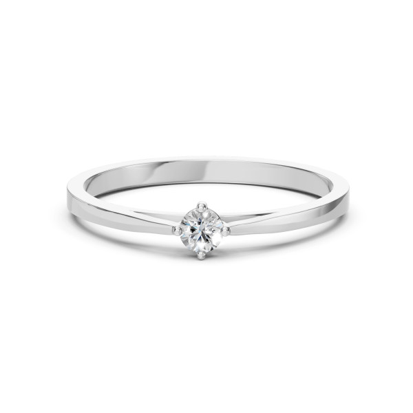 Cara пръстен с диамант 0.10 ct – ЗЛАТНО БИЖУ 14К K101-10125W(3.0)/14K