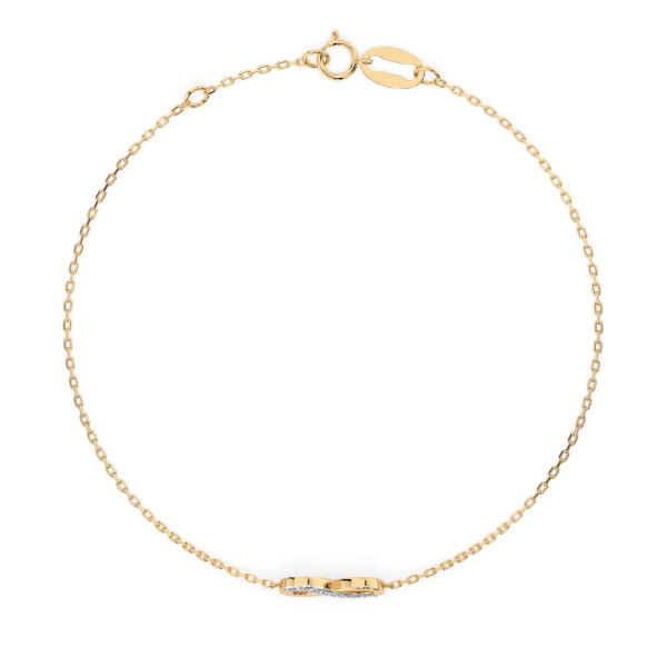 Cara гривна с диаманти 0.05 ct – ЗЛАТНО БИЖУ 14К K105-10009Y/14K