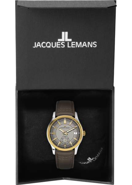 jacques lemans 1-2197M биколорен корпус жълто покритие мъжки часовник classicwatches.bg