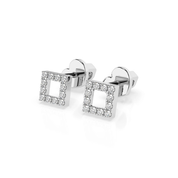 Cara обеци с диаманти 0.14 ct – ЗЛАТНО БИЖУ 14К K102-10053W/14K