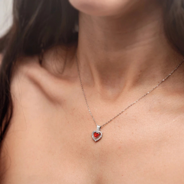 LOTUS SILVER FOREVER HEARTS SILVER NECKLACE LP3555-1/3