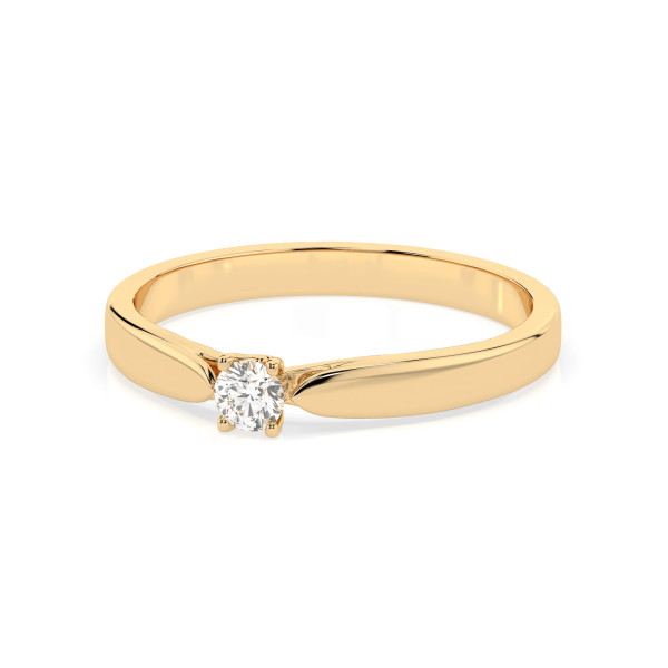 Cara пръстен с диамант 0.08 ct – ЗЛАТНО БИЖУ 14К K101-10046Y(2.7)/14K