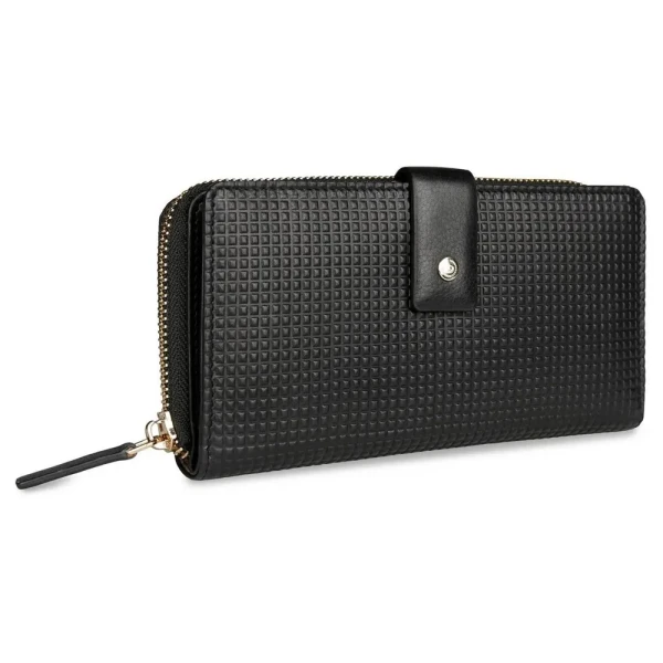 Дамски портфейл Bugatti - Noemi Long, RFID защита, черен
