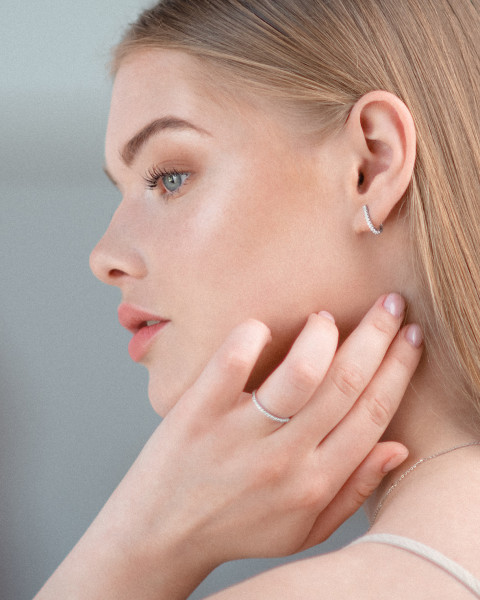 Cara Diamanti gold earrings with diamonds K102-10076