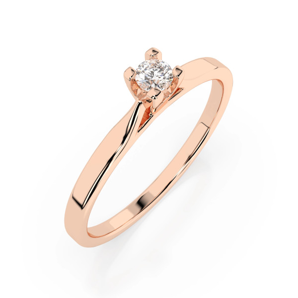 Cara пръстен с диамант 0.06 ct – ЗЛАТНО БИЖУ 14К K101-10034R(2.5)/14K
