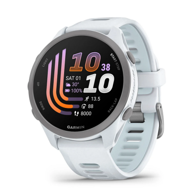 Forerunner® 170 - Music - Whitestone с Whitestone/Cloud Blue каишка