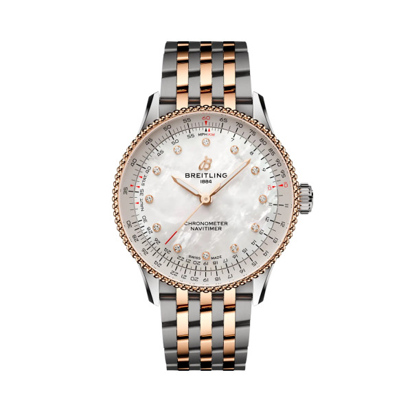 Часовник Breitling U17327211A1U1 Navitimer Automatic 36 с перлен циферблат – classicwatches.bg