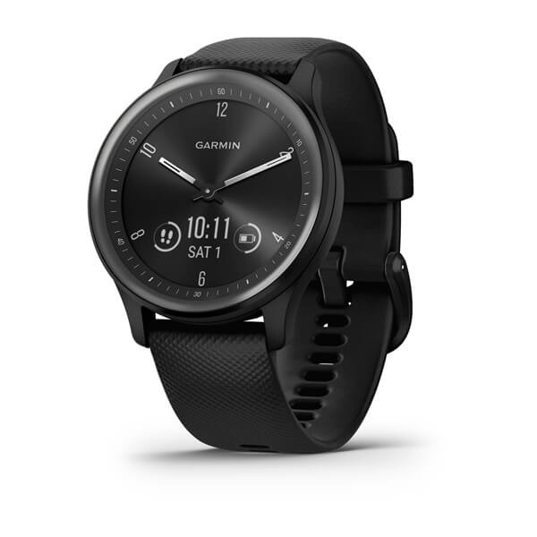 GARMIN VIVOMOVE SPORT BLACK КОРПУС И СИЛИКОНОВА КАИШКА С SLATE АКЦЕНТИ 010-02566-00