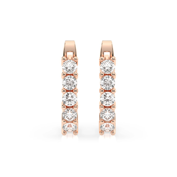 Cara обеци с диаманти 0.60 ct – ЗЛАТНО БИЖУ 14К K102-10098R(2.5)/14K