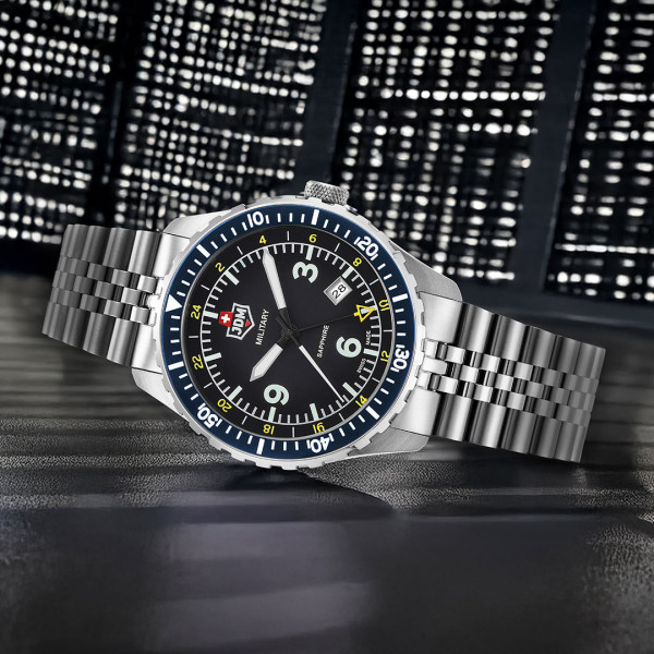 Мъжки часовник JDM Military Sapphire Wingman GMT JDM-WG028-04