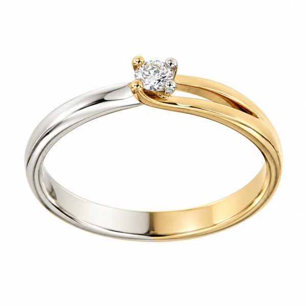 Cara Diamanti gold ring with diamond AA0568WR/0.10ctsSI/H