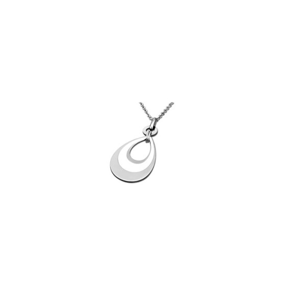 LOTUS STYLE WOMAN IN WHITE STEEL NECKLACE LS1373-1/1