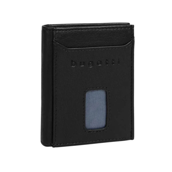 Калъф за карти и документи Bugatti - Secure Slim, 7 CC, черен