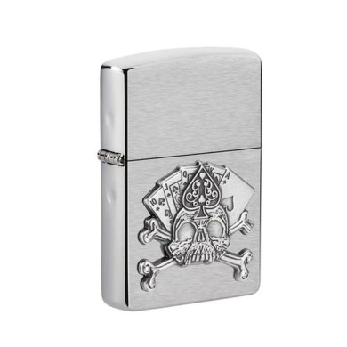 Запалка Zippo Card Skull 3D Emblem 49293