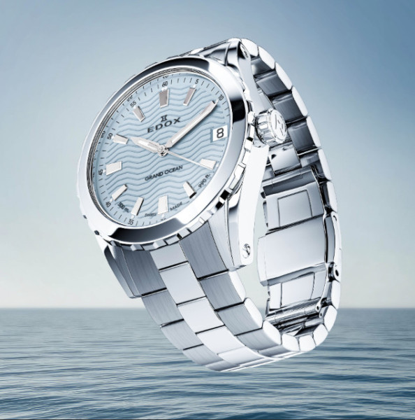 edox grand ocean ladies blue dial swiss made watch classicwatches.bg