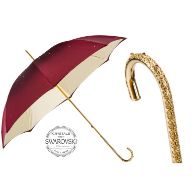 PASOTTI ДАМСКИ ЧАДЪР  2Burgundy Swarovski® 184 Serge-17 U2