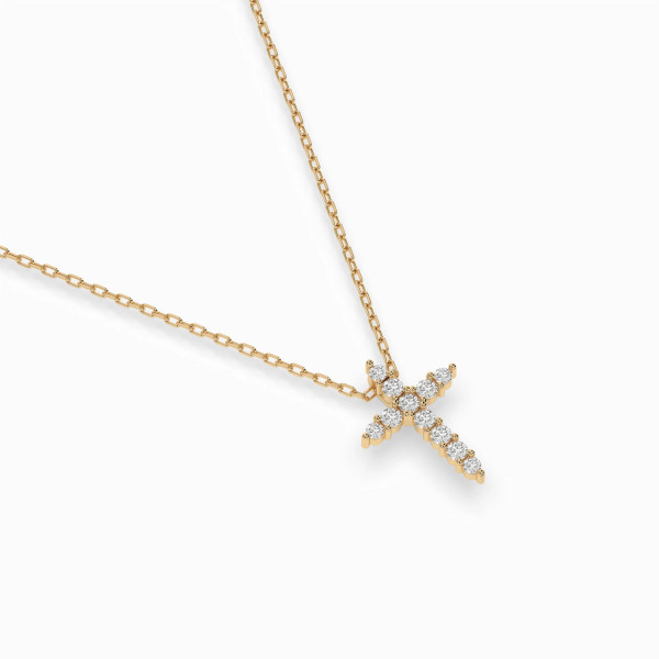 Cara колие с диаманти 0.07+0.02 ct – ЗЛАТНО БИЖУ 14К K104-10020Y/14K