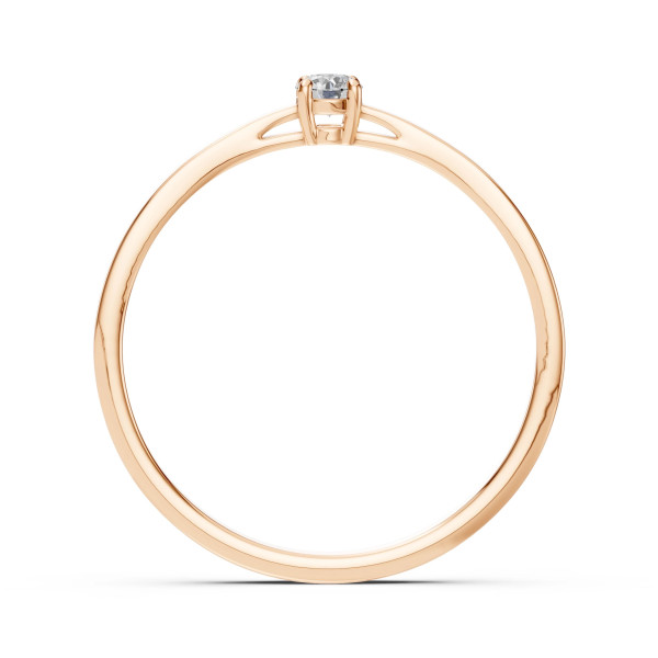 Cara пръстен с диамант 0.10 ct – ЗЛАТНО БИЖУ 14К K101-10012/1R(3.0)/14K