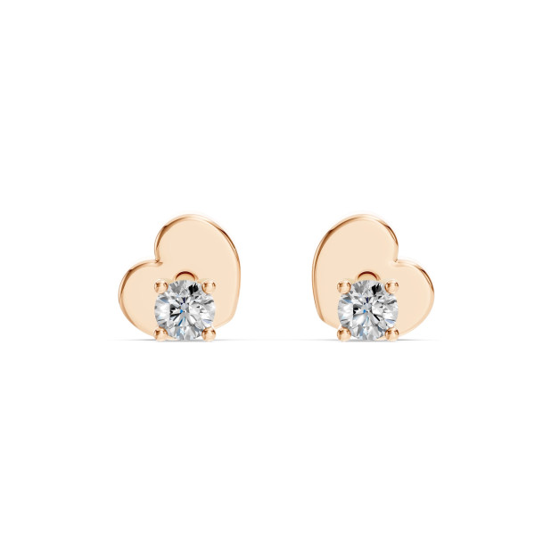 Cara обеци с диаманти 0.12 ct – ЗЛАТНО БИЖУ 14К K102-10012/1R(2.5)/14K