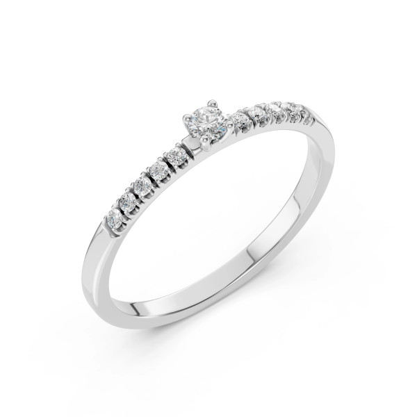 Cara пръстен с диаманти 0.07+0.10 ct – ЗЛАТНО БИЖУ 14К K101-10126/2W(2.6)/14K