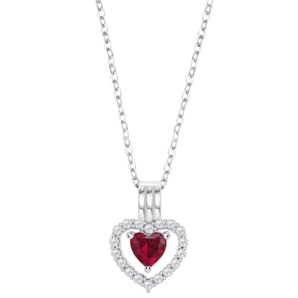 LOTUS SILVER FOREVER HEARTS SILVER NECKLACE LP3555-1/3