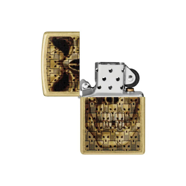 LIGHTER ZIPPO - SKULLS ON SKULLS DESIGN
