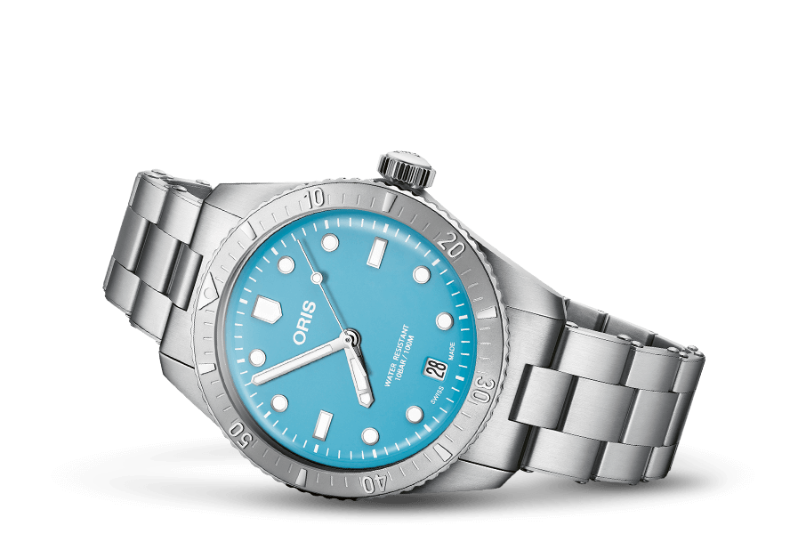 часовник унисекс автоматичен oris divers sixty-five cotton candy 733 7771 4055 отзад ClassicWatches.bg
