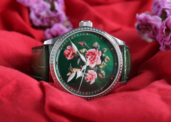 часовник alexander shorokhoff colibri 2 с диаманти и колибри дизайн classicwatches.bg