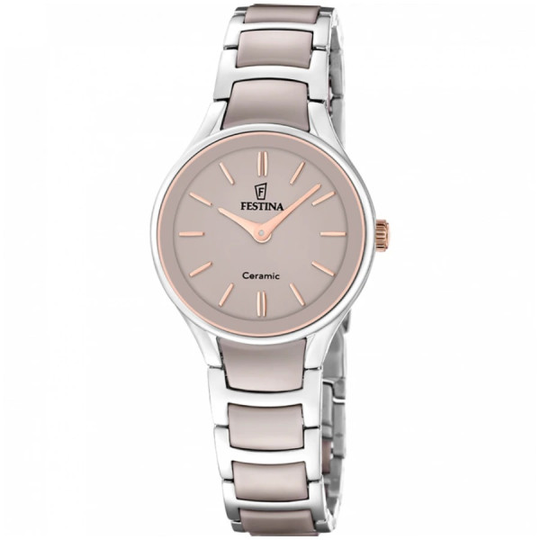 часовник festina f20752 2 дамски розов циферблат розово злато classicwatches.bg