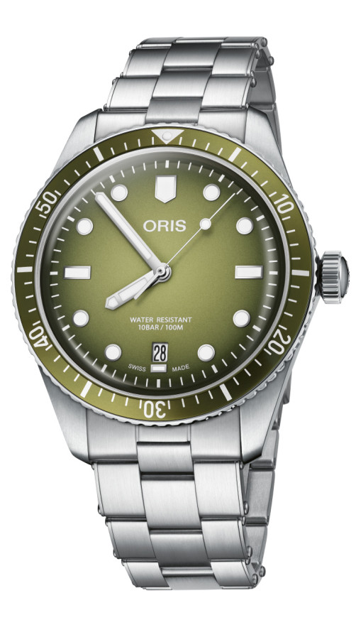 часовник мъжки автоматичен oris divers sixty-five date 01 733 7707 4057 отпред ClassicWatches.bg
