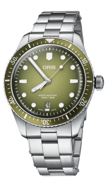 часовник мъжки автоматичен oris divers sixty-five date 01 733 7707 4057 отпред ClassicWatches.bg
