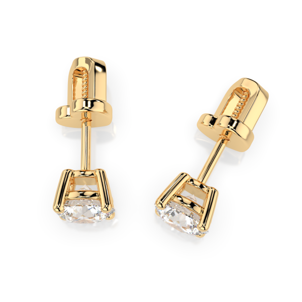 CARA Златни обеци с диаманти 1.00 ct GIA сертификат K102-10012Y
