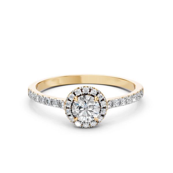 Cara пръстен с диаманти 0.50+0.29 ct GIA сертификат – ЗЛАТНО БИЖУ 14К K101-10095Y(5.1)/14K