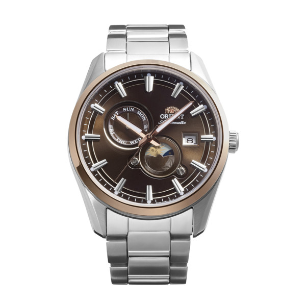 часовник orient ra ak0313y автоматичен кафяв циферблат sun and moon classicwatches.bg