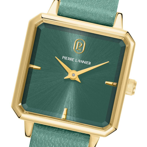 Pierre Lannier 072J577 часовник с жълто златно покритие и кожена каишка ClassicWatches.bg
