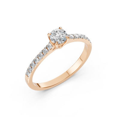 CARA Златен пръстен с диаманти 0.40+0.21 ct GIA сертификат K101-10094R